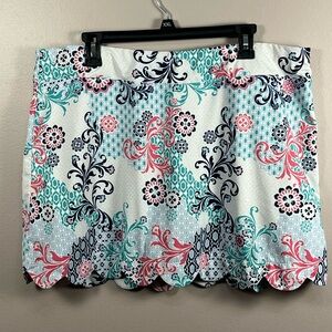Lilly Pulitzer Pink and Blue Floral Golf Skort